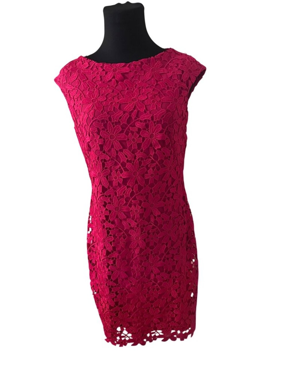Lauren Ralph Lauren red floral lace dress size 10